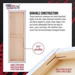 U.S. Art Supply Medium Stretched Canvas for Painting 12x48 inch Gallery Depth 1-1/2" Thick, 2-Pack - 12oz Acrylic Gesso Triple Primed, Professional Artist Quality, 100% Cotton - Oil, Pouring Paint