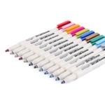 TRANSON 12pcs Outline Shimmering Markers with Metallic for Fun Art Drawing Craft DIY