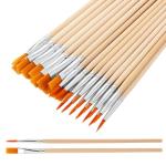 cobee 30 Pcs Paint Brushes Set, Nylon Hair Brush Set Artist Paint Brushes Round Pointed Tip Paintbrushes Face Paintbrush for Acrylic Oil Watercolor Painting Drawing Figurines