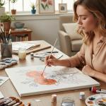 cobee 30 Pcs Paint Brushes Set, Nylon Hair Brush Set Artist Paint Brushes Round Pointed Tip Paintbrushes Face Paintbrush for Acrylic Oil Watercolor Painting Drawing Figurines