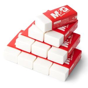 M&G Pencil Eraser for Kids, 30 Pack, White Erasers Bulk for Artists, Drawing Eraser for Sketching, Art Erasers for Drawing, School,Office Supplies