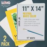 U.S. Art Supply 11" x 14" Premium Heavyweight Watercolor Paper Pad, Pack of 2 (12 Sheets Each), 140lb (300gsm) - Cold Pressed, Acid-Free, Wet, Water Color Paper - for Artists, Students