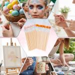 cobee 30 Pcs Paint Brushes Set, Nylon Hair Brush Set Artist Paint Brushes Round Pointed Tip Paintbrushes Face Paintbrush for Acrylic Oil Watercolor Painting Drawing Figurines