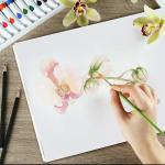 U.S. Art Supply 11" x 14" Premium Heavyweight Watercolor Paper Pad, Pack of 2 (12 Sheets Each), 140lb (300gsm) - Cold Pressed, Acid-Free, Wet, Water Color Paper - for Artists, Students