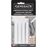 Compressed Charcoal Sticks 4/Pkg-White - 2B, 4B & 6B3