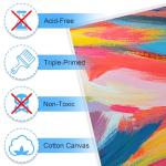 ESRICH Stretched Canvas for Painting 11x14 Inch, 2 Pack Blank Canvas -5/8 in Profile Primed White Canvases for Painting for Oil & Acrylic Paint.