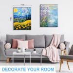 ESRICH Stretched Canvas for Painting 11x14 Inch, 2 Pack Blank Canvas -5/8 in Profile Primed White Canvases for Painting for Oil & Acrylic Paint.