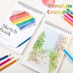 4 Pack Small Sketch Books, 5.5 x 8.5 Inch Mini Sketchbook, 68lb/100gsm Spiral Bound Small Sketch Pad, Acid Free Art Supplies Drawing Painting Sketchbook for Kids, Beginners, Artists & Easter Gift