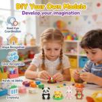 ARTPAR Air Dry Clay 66 Colors, Modeling Clay for Kids, Model Magic Clay, DIY Molding Clay Kit with Sculpting Tools, Soft & Ultra Light, Art and Crafts for Boys and Girls 3-12 Years Old.