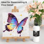 Nicpro White Large Acrylic Paint (16.9 oz, 500 ml), Rich Pigments, Non Toxic Craft Paint for Multi Surface, Canvas, Wood, Leather, Ceramic, Fabric, Stone - Art Painting Supplies for Beginners, Artists & Adults