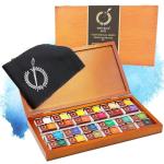 Pinturale Arts Watercolor Set Professional | 24 Richly Pigmented Colors (XL Pans) in Wooden Box | Artist Grade Watercolor Professional Paint Set