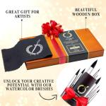 Pinturale Arts Watercolor Set Professional | 24 Richly Pigmented Colors (XL Pans) in Wooden Box | Artist Grade Watercolor Professional Paint Set