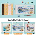 Arrtx Square Watercolor Paper Sketchbook, 7.09x7.09'', 140 LB, 300 GSM, 100% Cotton Paper, Cold Press, 24 Sheets, Hardcover Watercolor Journal for Use As Travel Notebook for Artists Adults Students
