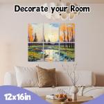 ESRICH Stretched Canvas for Painting 12x16 Inch, 10 Pack Blank Canvas -5/8 in Profile Primed Cotton White Canvases for Painting for Oil & Acrylic Paint