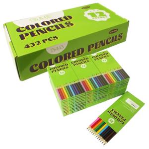 S & E TEACHER'S EDITION 432Pcs Colored Pencils, Pre-sharpened, coloring pencils Christmas Gifts 12 Colors, 12pcs/box, 36Boxes, Total: 432Pcs.