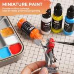 Nicpro 18 Colors Model Paint Set, 20ml Ready to Use Modeling Acrylic Paints, Brush & Airbrush Compatible, Miniature Paint Set for Beginners & Artists on Models, Figures, Crafts, Canvas, with 1 Thinner