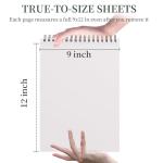 SuFly Sketch Book for Kids, 9"x12" Sketch Pad, 100 Sheets Top Spiral Sketchbook, 68lb/100gsm Acid-Free Drawing Paper Pad, Sketch Pads for Drawing for Adults, Ideal for Beginners, Artists & Teen.