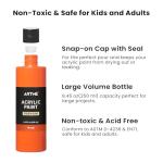 ARTME 18 Colors Acrylic Paint Set, 8.45oz/250 ml Large Bulk Acrylic Paint, Rich Pigment Art Painting Supplies for Artists and Beginners Painting on Canvas Wood Rocks Crafts Ceramic