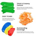 ARTME 18 Colors Acrylic Paint Set, 8.45oz/250 ml Large Bulk Acrylic Paint, Rich Pigment Art Painting Supplies for Artists and Beginners Painting on Canvas Wood Rocks Crafts Ceramic