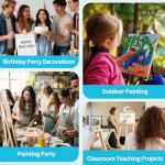 ESRICH 8x10 Canvas for Painting, 12 Pack Canvas Boards for Painting Primed Acid Free Blank Canvas Panels for Oil Paint, Watercolor, Acrylic Paint, Gouache and Tempera.