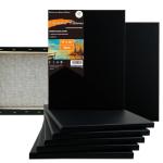 CONDA Black Stretched Canvas 11x14 inch 8 Pack Canvases for Painting, 100% Cotton, 8 oz Gesso-Primed, 5/8 Inch Profile Artist Canvas Value Bulk Pack for Acrylics, Oils Painting