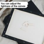 CONDA Black Stretched Canvas 11x14 inch 8 Pack Canvases for Painting, 100% Cotton, 8 oz Gesso-Primed, 5/8 Inch Profile Artist Canvas Value Bulk Pack for Acrylics, Oils Painting