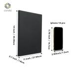 CONDA Black Stretched Canvas 11x14 inch 8 Pack Canvases for Painting, 100% Cotton, 8 oz Gesso-Primed, 5/8 Inch Profile Artist Canvas Value Bulk Pack for Acrylics, Oils Painting