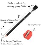 Mr. Pen- Eraser Pencil with Brush, 3 Pcs, 2 Eraser Pencils, 1 Sharpener, Artist & Drawing Set