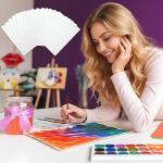 TecUnite 60 Sheets Watercolor Paper Pad Bulk Art White Cold Press Painting Paper for Artist Watercolorist Drawing（9 x 12 Inch,Cold Press）