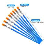 30Pcs Small Paint Brushes Kids for Acrylics Painting, Flat Nylon Hair Paint Brush Bulk Handle Oil Watercolors Painting Brushes for Students, Children and Adult, Blue