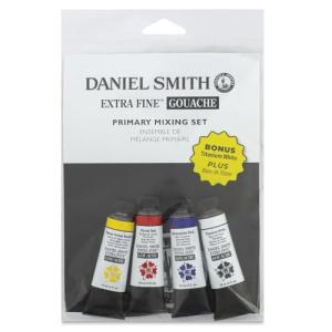 DANIEL SMITH Extra Fine Gouache - Set of 4, Primary Mixing Colors, 15 ml