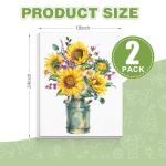 ESRICH Canvas for Painting 18x24 Inch, 2 Pack Canvas Boards for Painting Cotton Primed Acid Free Large Blank Canvases, Canvas Panels for Oil Paint, Watercolor, Acrylic Paint, Gouache and Tempera.