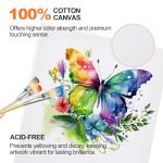 20 Pack Stretched Canvas Boards for Painting, for Adults & Kids (10 of 8"x10" and 10 of 11"x14"), 4-Layer 8oz Primed 100% Cotton Canvas, Acid-Free, Warp-Free, for Acrylic and Oil Painting.