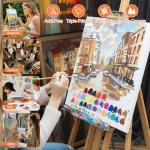 20 Pack Stretched Canvas Boards for Painting, for Adults & Kids (10 of 8"x10" and 10 of 11"x14"), 4-Layer 8oz Primed 100% Cotton Canvas, Acid-Free, Warp-Free, for Acrylic and Oil Painting.