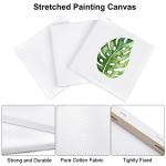 Aodaer 12 Pieces Stretched Canvas for Painting 8 Inch Blank Canvas Panels Triangle Square Hexagon Round Shape Canvases Boards Art Supplies for Acrylic Pouring Oil Painting