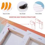 Canvases for Painting, 40x30, 30x20, 20x15, 8 Set Stretched White Canvas with Petal Paint Tray Palettes & Tape, Artist Canvases Frame Board Panels, Cotton Canvas for Oil, Acrylic, Watercolor