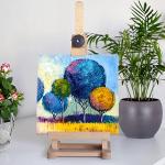 Aodaer 12 Pieces Stretched Canvas for Painting 8 Inch Blank Canvas Panels Triangle Square Hexagon Round Shape Canvases Boards Art Supplies for Acrylic Pouring Oil Painting