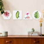 Aodaer 12 Pieces Stretched Canvas for Painting 8 Inch Blank Canvas Panels Triangle Square Hexagon Round Shape Canvases Boards Art Supplies for Acrylic Pouring Oil Painting