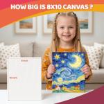 Zhithink Canvas Boards for Painting 120 Pack 8x10 Cotton Canvas Panels Primed Acid Free for Oil, Acrylic Paint, Gouache and Tempera