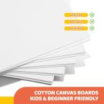 Zhithink Canvas Boards for Painting 120 Pack 8x10 Cotton Canvas Panels Primed Acid Free for Oil, Acrylic Paint, Gouache and Tempera