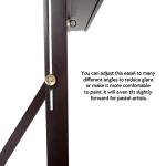 SoHo Urban Artist Wooden Easel - H-Frame Studio Easel for Tabletop Easels for Painting & Drawing Desk, Supports Canvases Up to 71", Mahogany Finish, Adjustable with Locking Casters