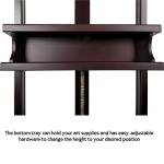 SoHo Urban Artist Wooden Easel - H-Frame Studio Easel for Tabletop Easels for Painting & Drawing Desk, Supports Canvases Up to 71", Mahogany Finish, Adjustable with Locking Casters
