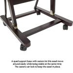 SoHo Urban Artist Wooden Easel - H-Frame Studio Easel for Tabletop Easels for Painting & Drawing Desk, Supports Canvases Up to 71", Mahogany Finish, Adjustable with Locking Casters