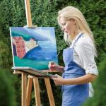 Halobios Stretched Canvases for Painting, 8 Packs 9X12 Inch Canvases for Acrylics,Oils & Other Painting Media, 5/8 Inch Profile 100% Cotton Primed Artist Framed Canvas