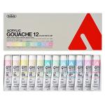 HOLBEIN ACRYLIC GOUACHE, Made in Japan, Acrylic Gouache (Opaque Acrylic Resin Paint), 0.7 fl oz (20 ml), Pastel Color, 12 Color Set