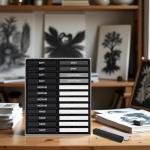 Dlicoda 24 Pcs Compressed Charcoal Sticks with Soft, Medium, Hard and White Charcoal, Square Charcoal Stick Kit for Drawing, Sketching and Shading (12 Black + 4 Gray + 8 White)