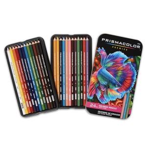 Prismacolor Premier Colored Pencils, Soft Core, Assorted Colors, 24 Count - Durable, Vibrant, Ultra-Smooth, Adult Coloring, Drawing, Sketching, Arts & Crafts