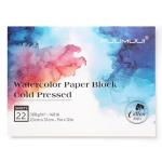 Watercolor Paper Block 9x12 Inch, Fuumuui 100% Cotton Paper Pad, 22 Sheets, Cold Pressed, Acid-Free, 140 lb/300gsm for Painting, Drawing, Art Journaling, Professional Artist Quality