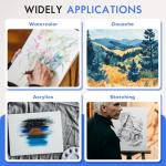 Watercolor Paper Block 9x12 Inch, Fuumuui 100% Cotton Paper Pad, 22 Sheets, Cold Pressed, Acid-Free, 140 lb/300gsm for Painting, Drawing, Art Journaling, Professional Artist Quality