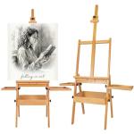 Falling in Art Large Wooden Painting Easel with Storage Drawer and Palettes, H-Frame Studio Easel Stand Holds Canvas up to 36 Inches, Suitable for Adults, Beginners, and Artists